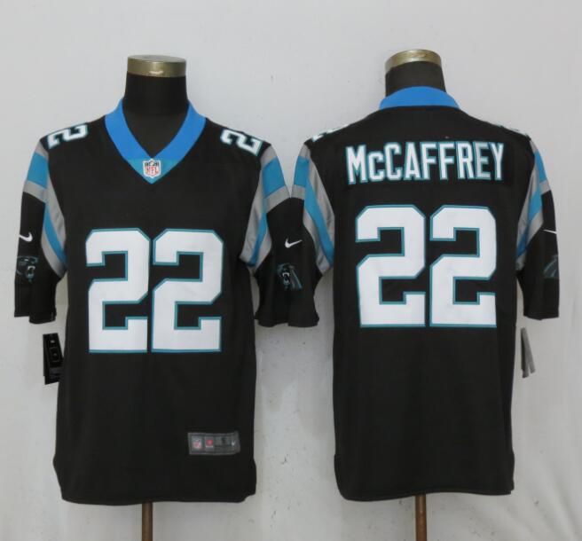 Men Carolina Panthers 22 McCaffrey Black Nike Vapor Untouchable Limited Playe NFL Jerseys